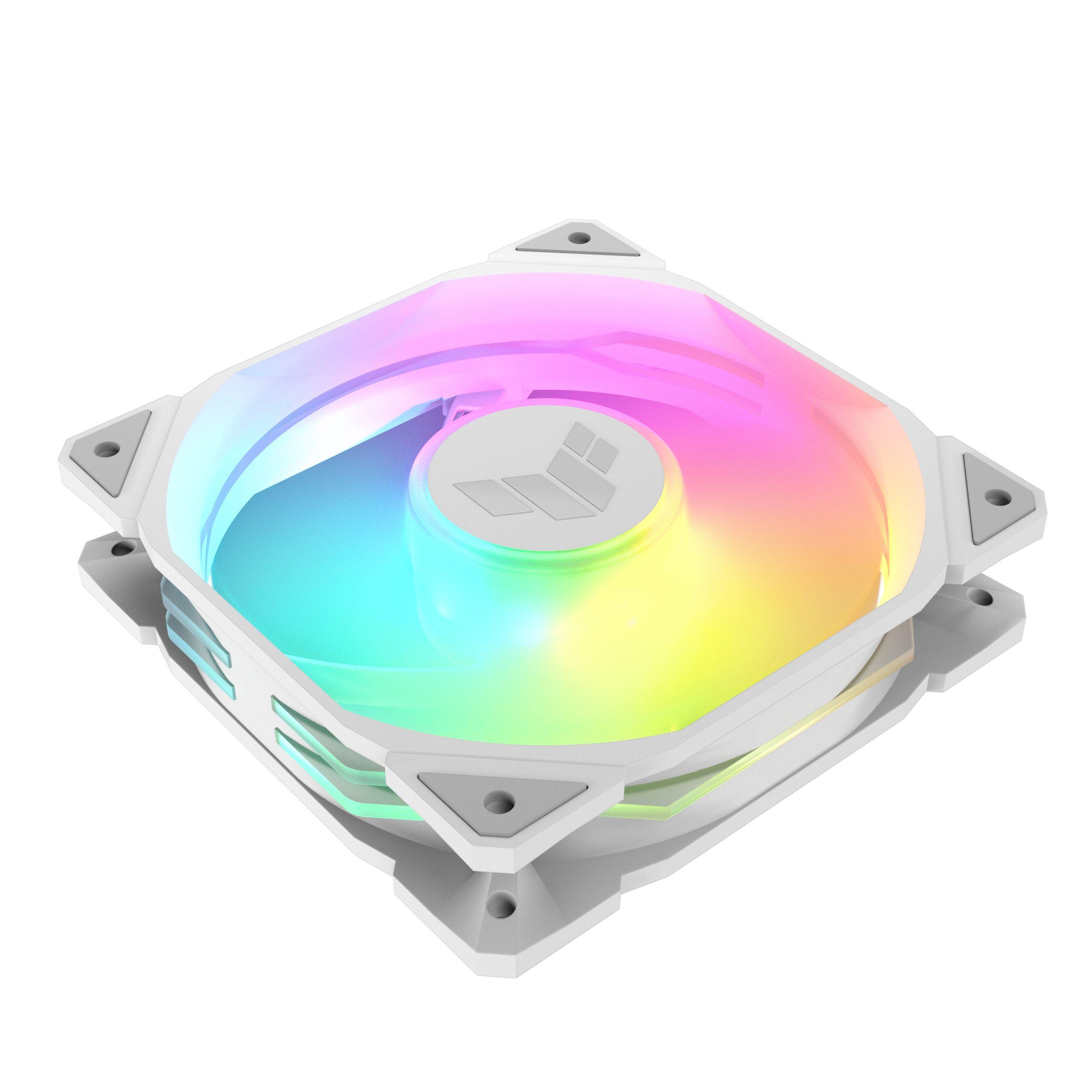 Conjunto de Ventoinhas para Caixa PC ASUS TUF GAMING TR120 ARGB REVERSE 3IN1 (Branco) — miniatura 4