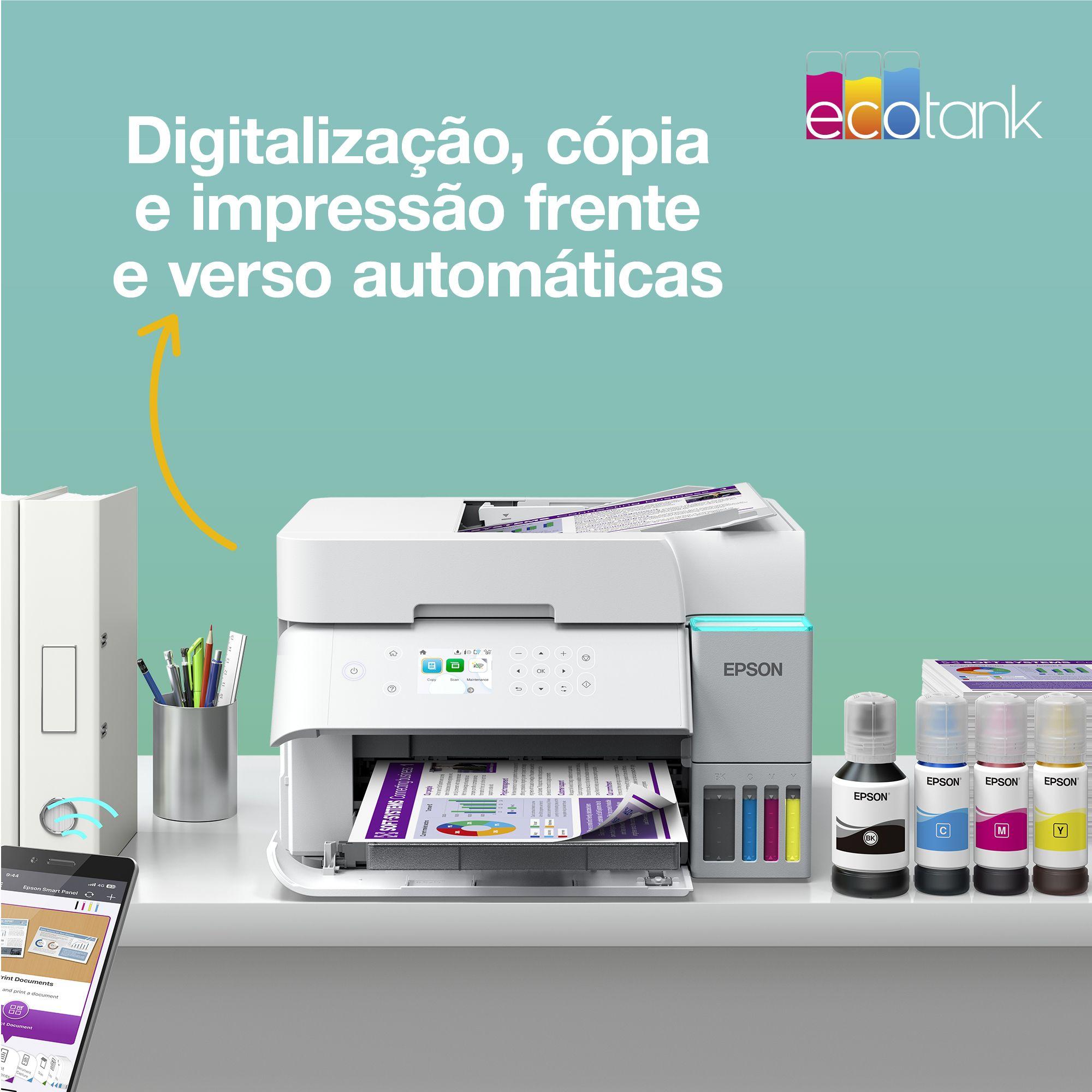 Impressora Multifunções Jato de Tinta EPSON EcoTank ET-3956 (A4 - Impressão a cores - 250 folhas - Branco) — miniatura 11