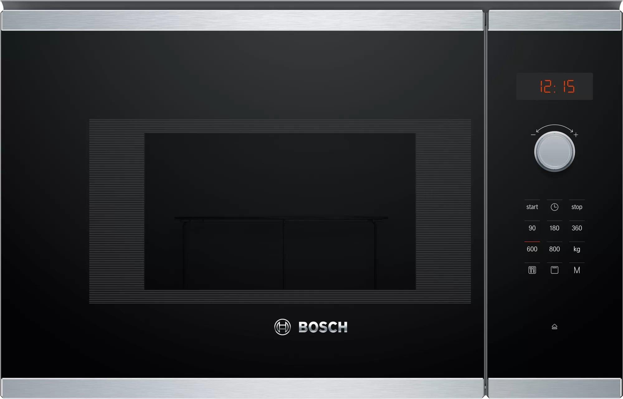 Micro-ondas de Encastre BOSCH BEL523MS0 (800 W - 1000 W - 20 L - Preto e Inox)