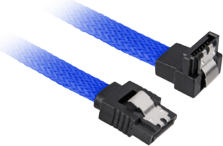 Cabo SATA III SHARKOON (30 cm - Conector angular 90° - Azul)