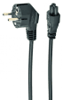 Cabo de Alimentação GEMBIRD PC-186-ML12-0.5M (0,5 m - Acoplador C5 - CEE 7/7 - Preto)