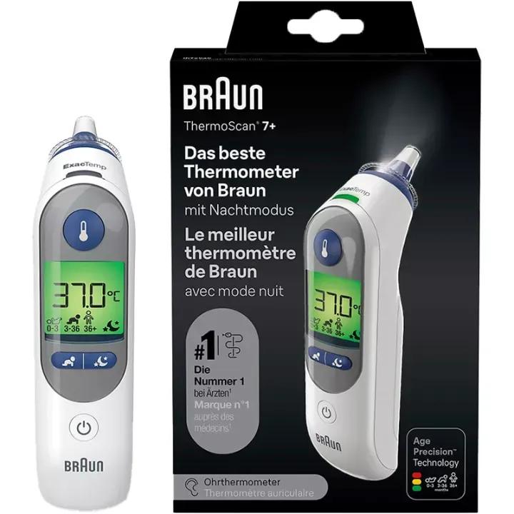 Termómetro de Ouvido BRAUN ThermoScan 7+ IRT6525WE (Branco/Azul)