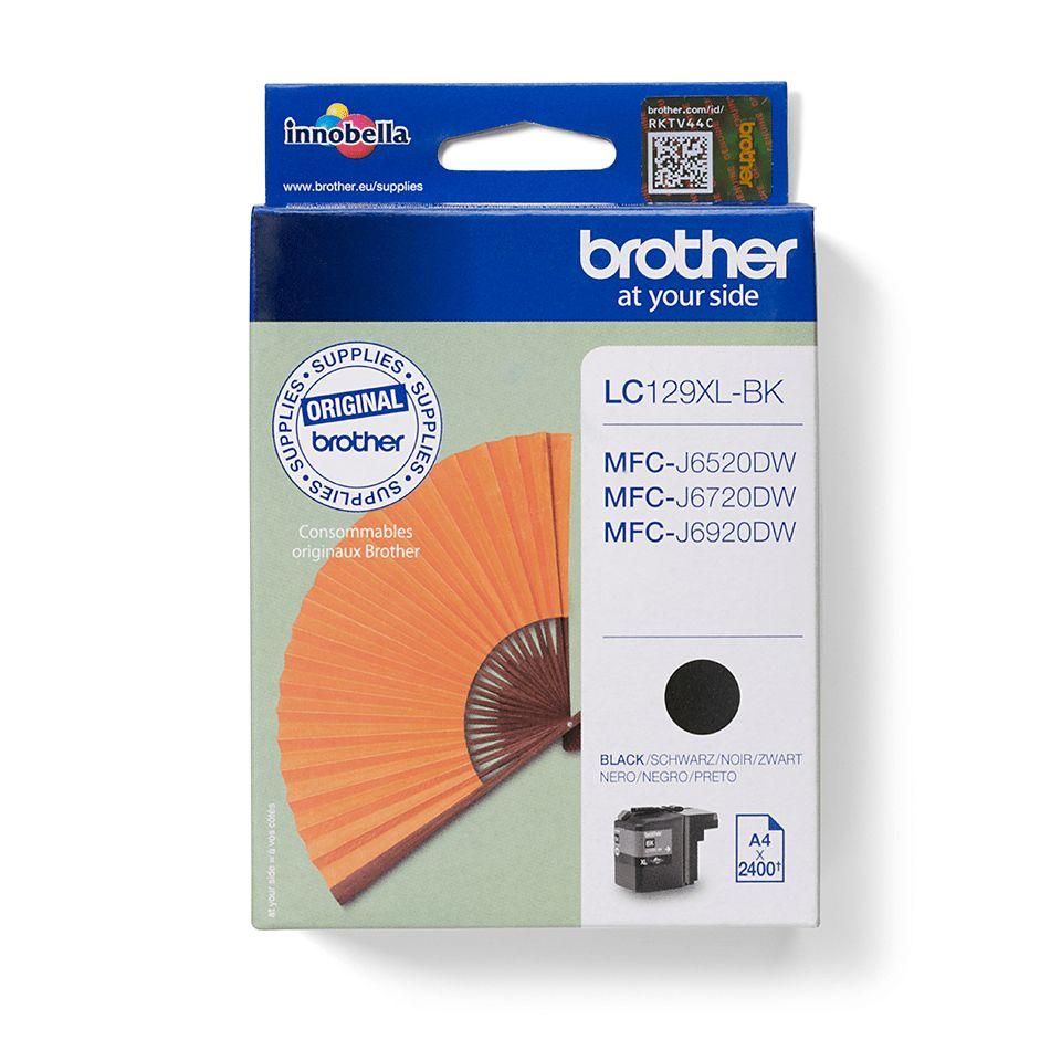 Tinteiro BROTHER LC129XLBKBP (2400 páginas - Preto)