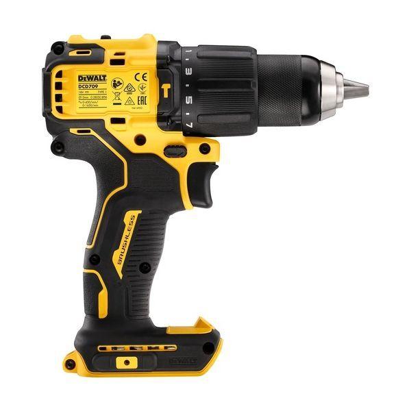 Berbequim de Percussão a Bateria DEWALT DCD709N-XJ (173 mm - Preto e Amarelo), miniatura 4