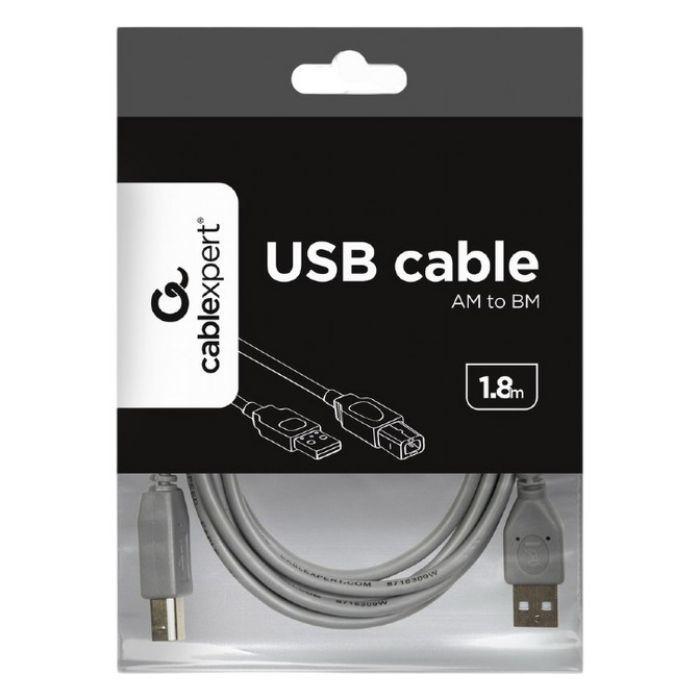 Cabo USB GEMBIRD CCP-USB2-AMBM-6G (1,8 m - USB B - USB A - Cinza) — miniatura 3