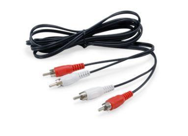 Cabo de Áudio EQUIP 147094 (2 x RCA Macho para 2 x RCA Macho - 2,5 m - Preto)
