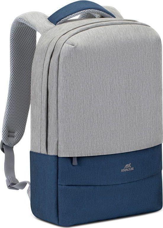 Mochila para Portátil RIVACASE 7562 (15,6" - Cinzento/Azul-escuro)