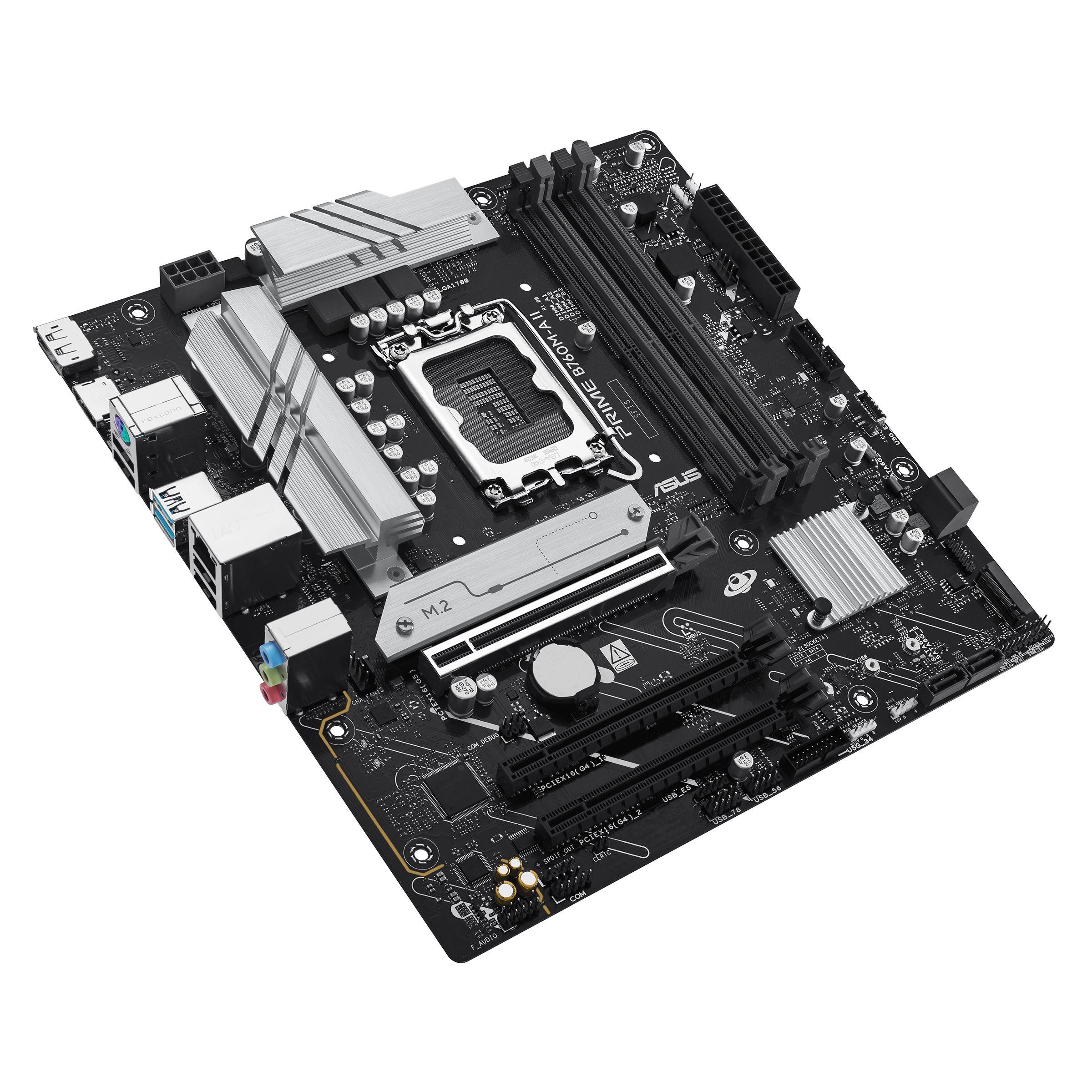 Motherboard ASUS PRIME B760M-A II-CSM (LGA 1700 - micro ATX - Duplo canal - Cinzento), miniatura 5