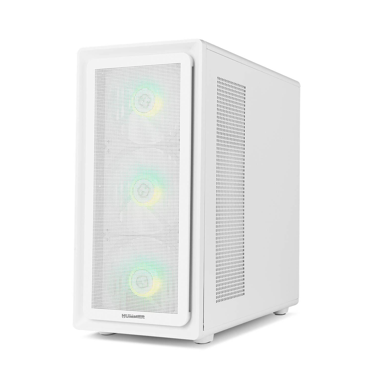 Caixa PC NOX Hummer Hyperflow Aero ARGB (ATX, ITX, micro ATX - Midi Tower - 17,4 cm - Branco) — miniatura 4
