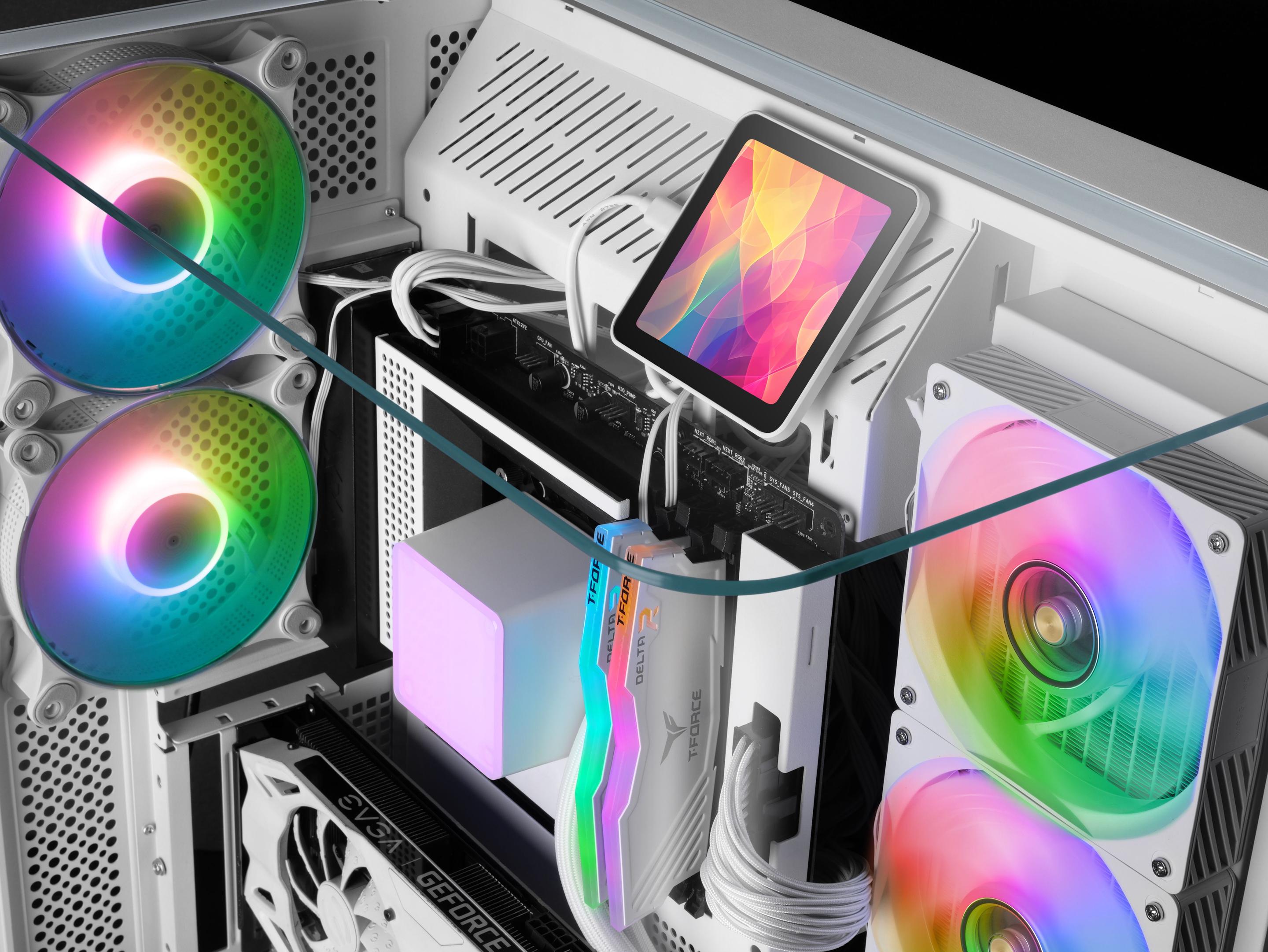 Sistema de Arrefecimento Líquido MARS GAMING MLVISIONPRO240 (120 mm - 2 ventoinhas - 2300 RPM - Branco) — miniatura 4