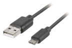 Cabo USB LANBERG CA-USBM-20CU-0010-BK (1 m - Quick Charge 3.0 - Preto)