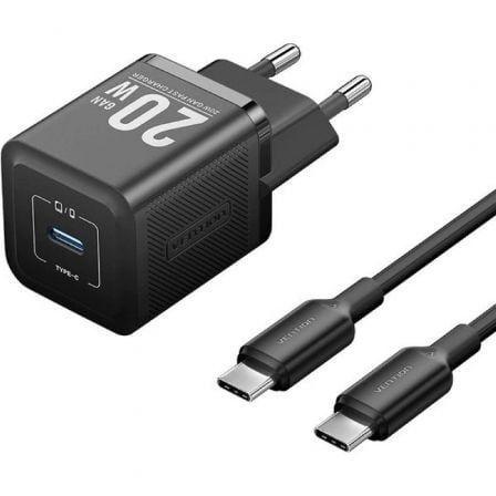 Carregador de Parede VENTION TZ-FEPB0-EU-01 (20 W - Até 60 W - Preto)