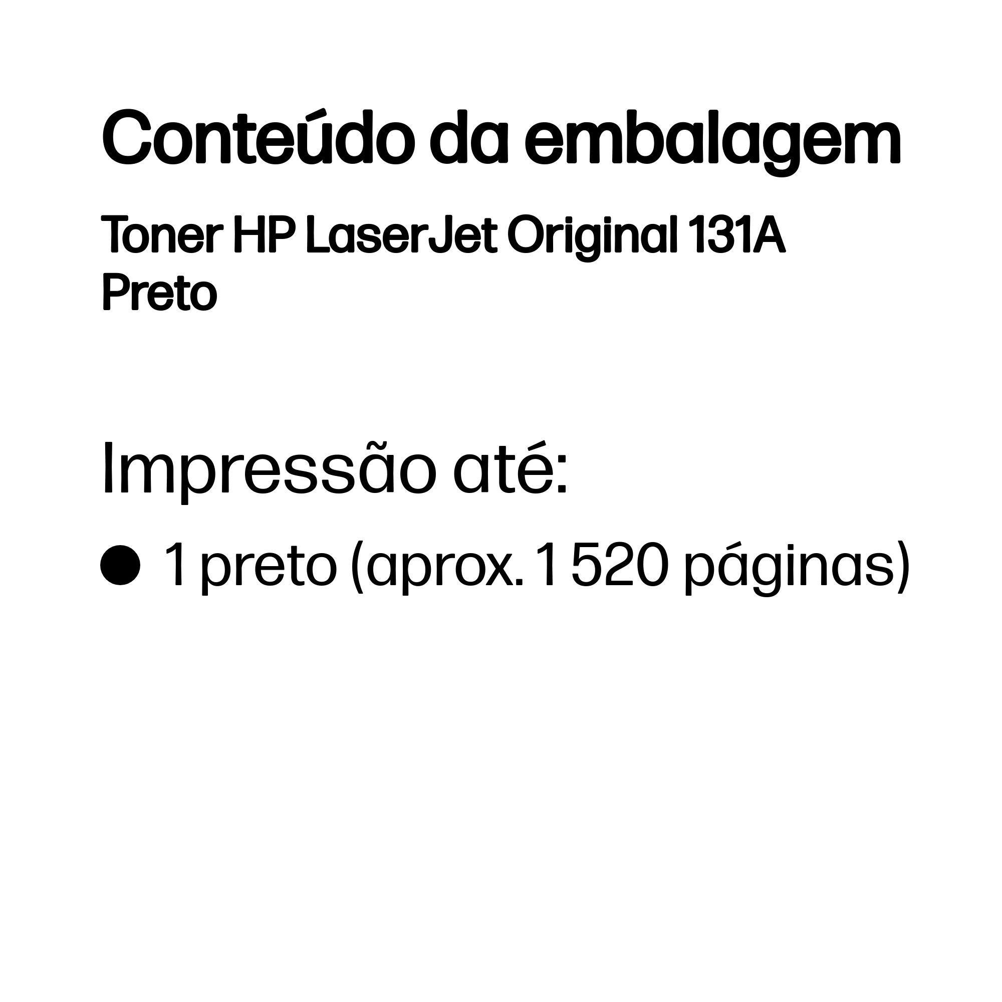 Toner HP CF210A (1520 páginas - Preto), miniatura 3