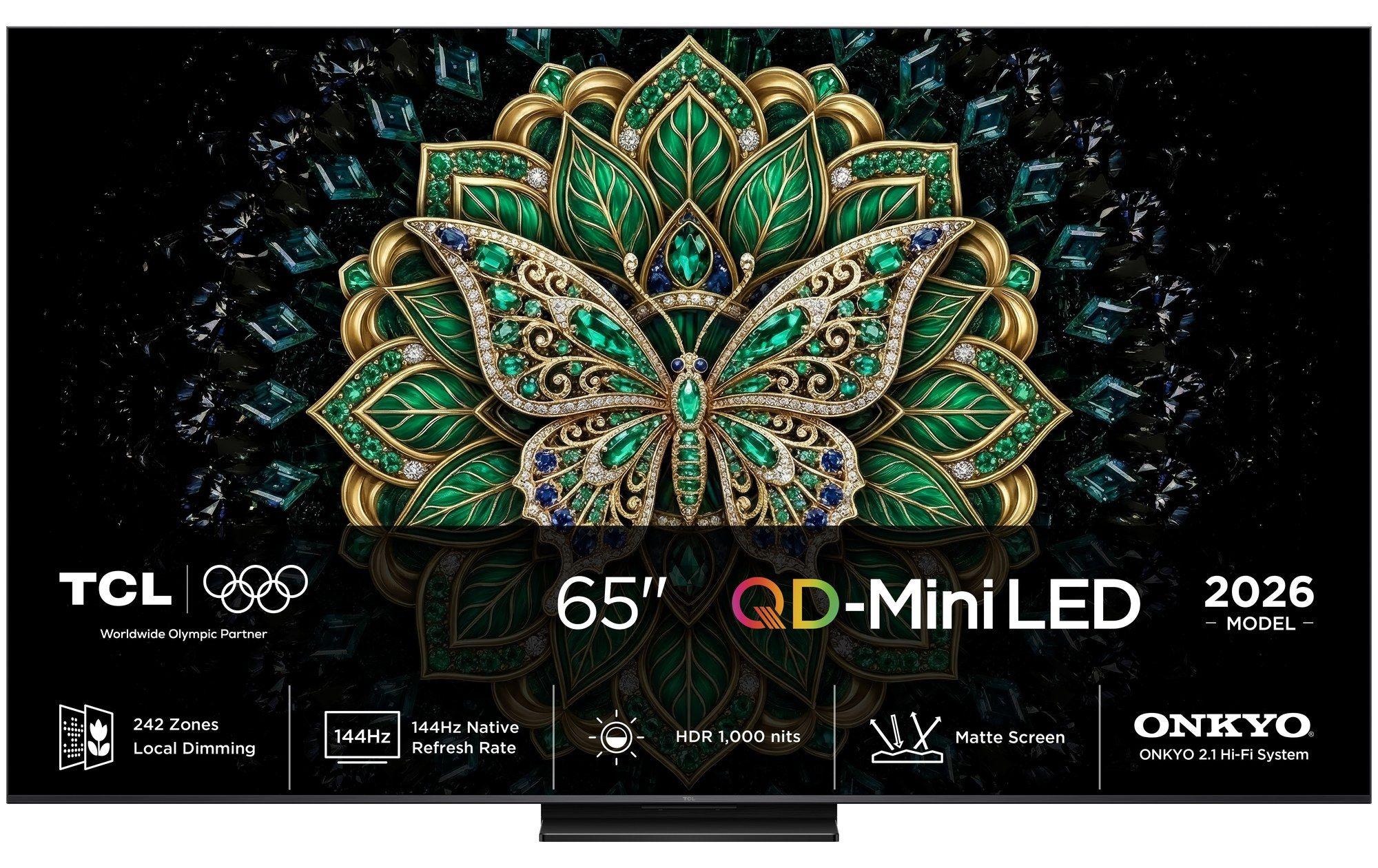 Televisão TCL TV 65C6K PRO (65" - QD-Mini LED - 4K Ultra HD - Preto)