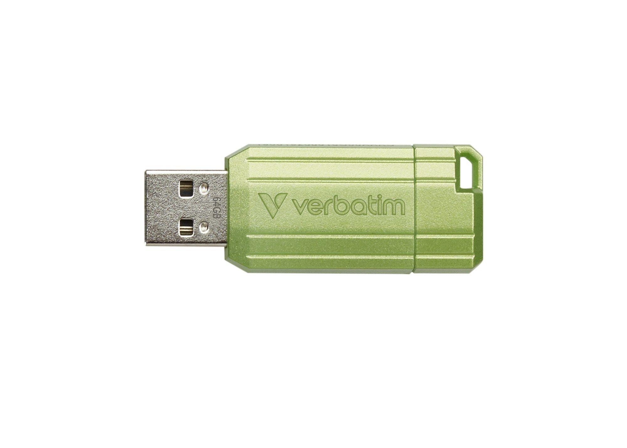 Pen USB VERBATIM Store 'n' Go Pinstripe 49964 (Deslizante - USB Type-A - 12MB/s - Verde Eucalipto) — miniatura 4