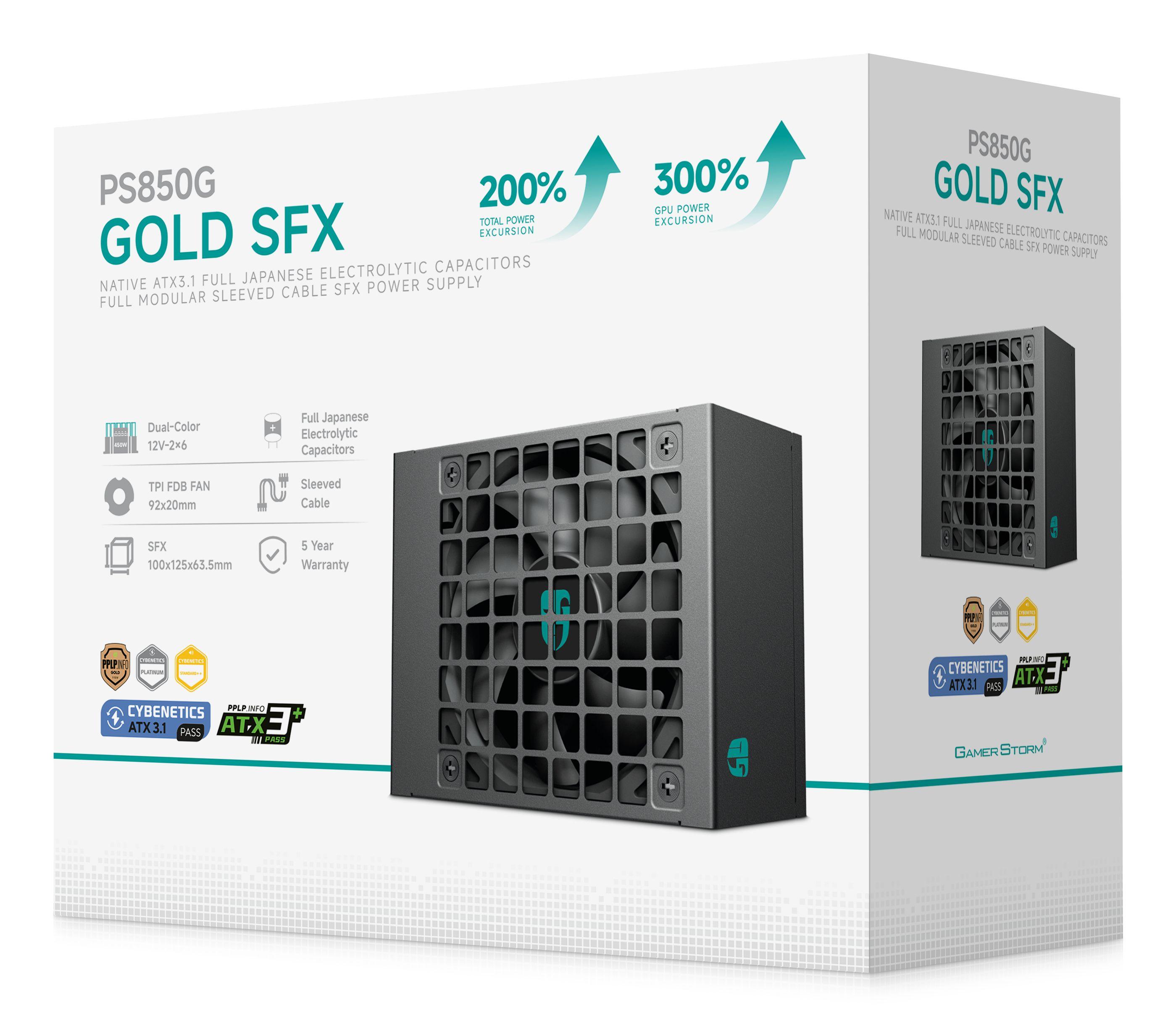 Fonte de Alimentação DEEPCOOL PS850G (SFX - 850 W - Totalmente modular - Preto), miniatura 8