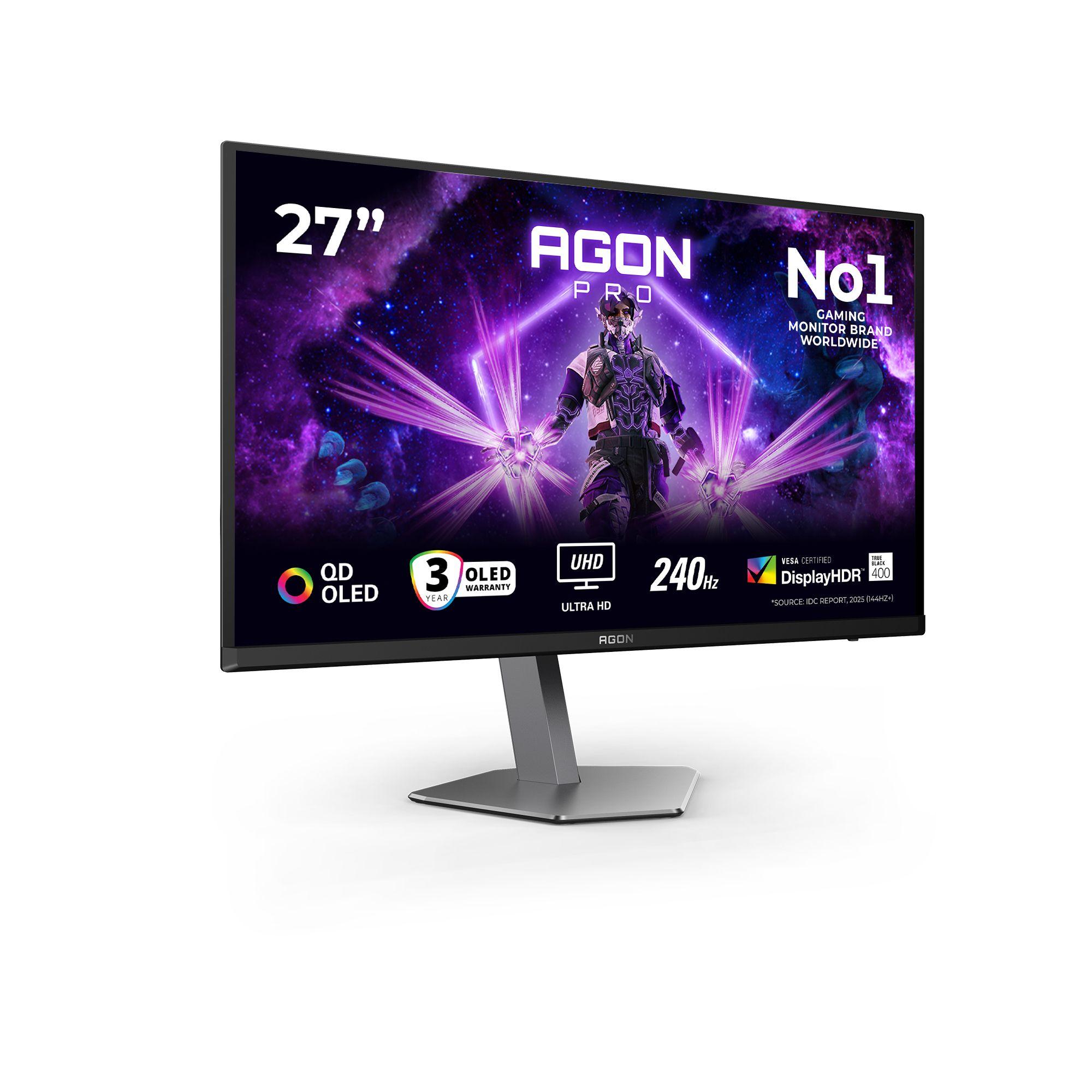 Monitor AOC AGON PRO AG276UZD (26,5" - OLED - 240 Hz - Preto) — miniatura 2