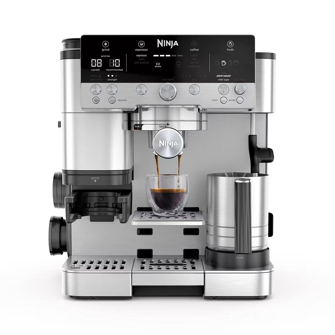 Máquina de Café Expresso NINJA ES601EU (Máquina de café expresso - 1650 W - Altura 37,2 cm - Preto e Inox)