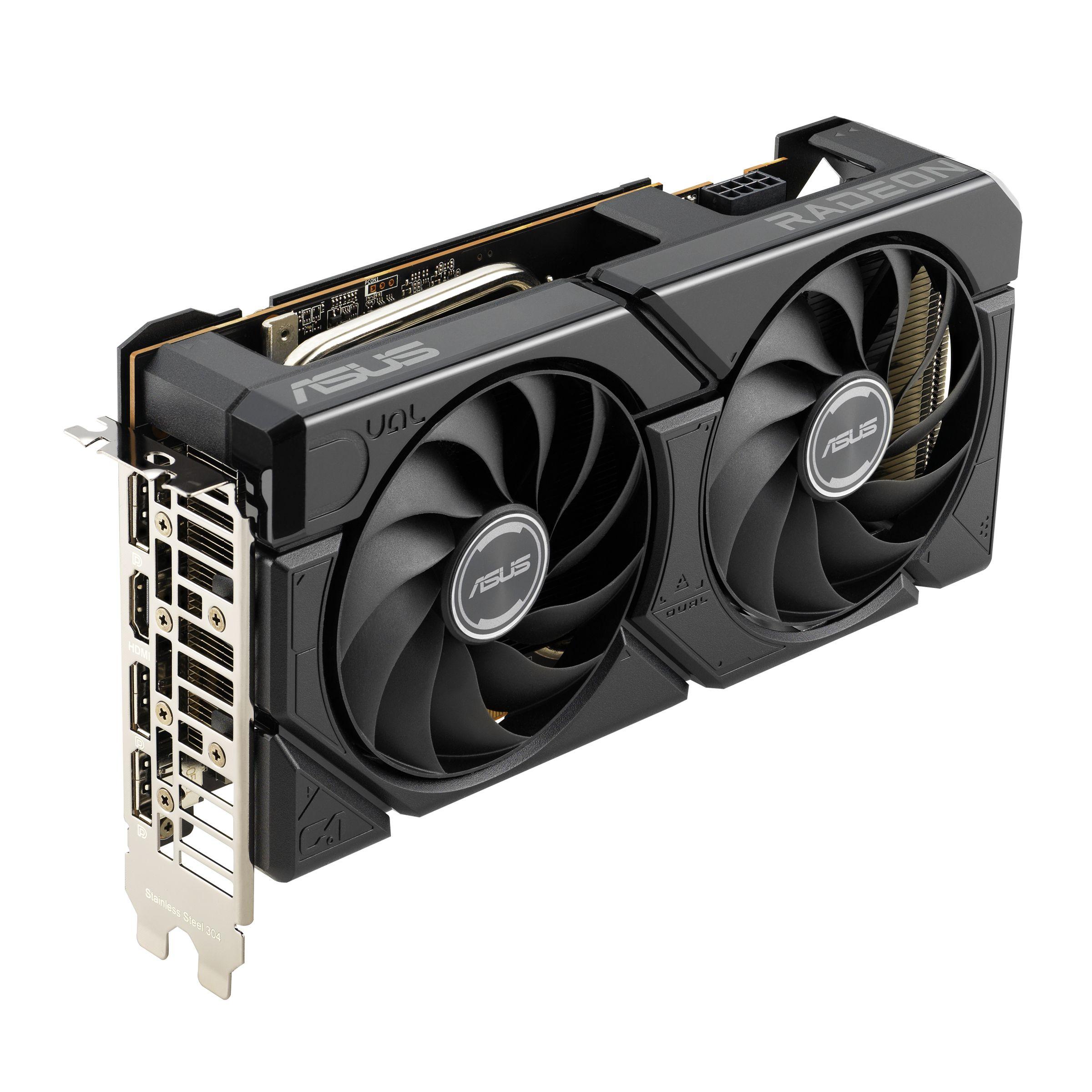 Placa Gráfica ASUS Dual Radeon RX 7600 EVO OC Edition (Radeon RX 7600 - 18 Gbit/s - 8 GB - Preto), miniatura 4