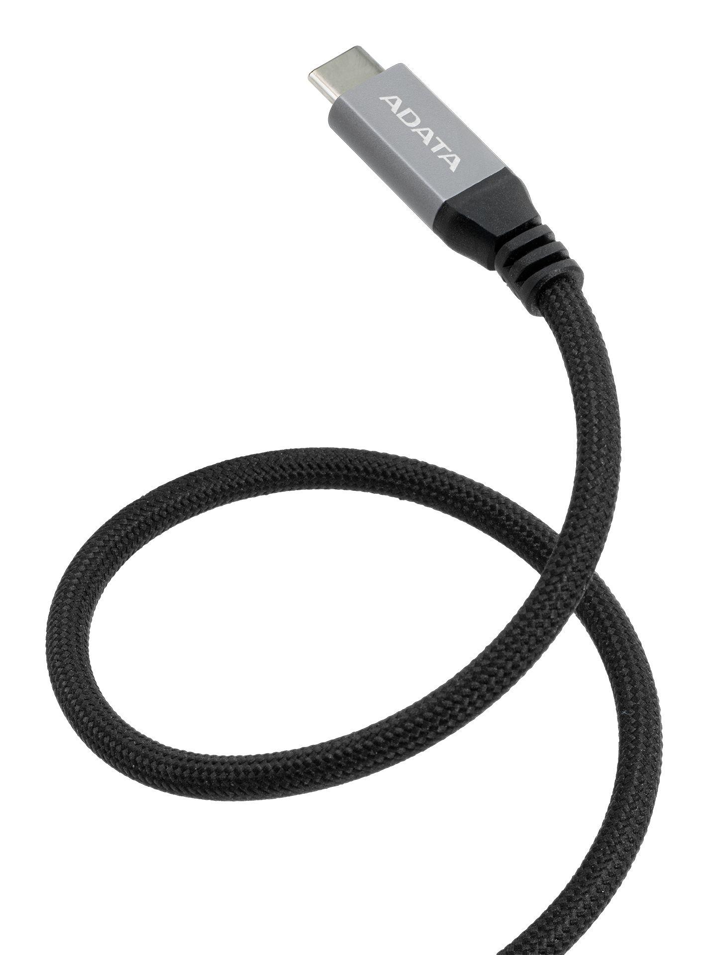 Cabo USB-C Magnético ADATA CACCU3-100W-100AN-BK (1 m - USB C - Preto) — miniatura 3