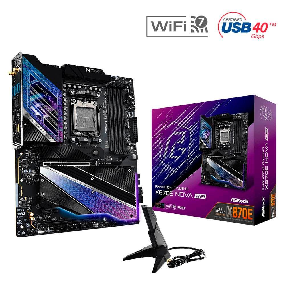 Motherboard ASROCK X870E Nova WiFi (AM5 - ATX - 8200 MHz), miniatura 2