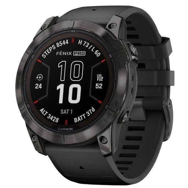 Smartwatch GARMIN Fenix 7X Pro Safira Solar (Redonda - Android, iOS - MIP digital - Cinzento/Preto), miniatura 2