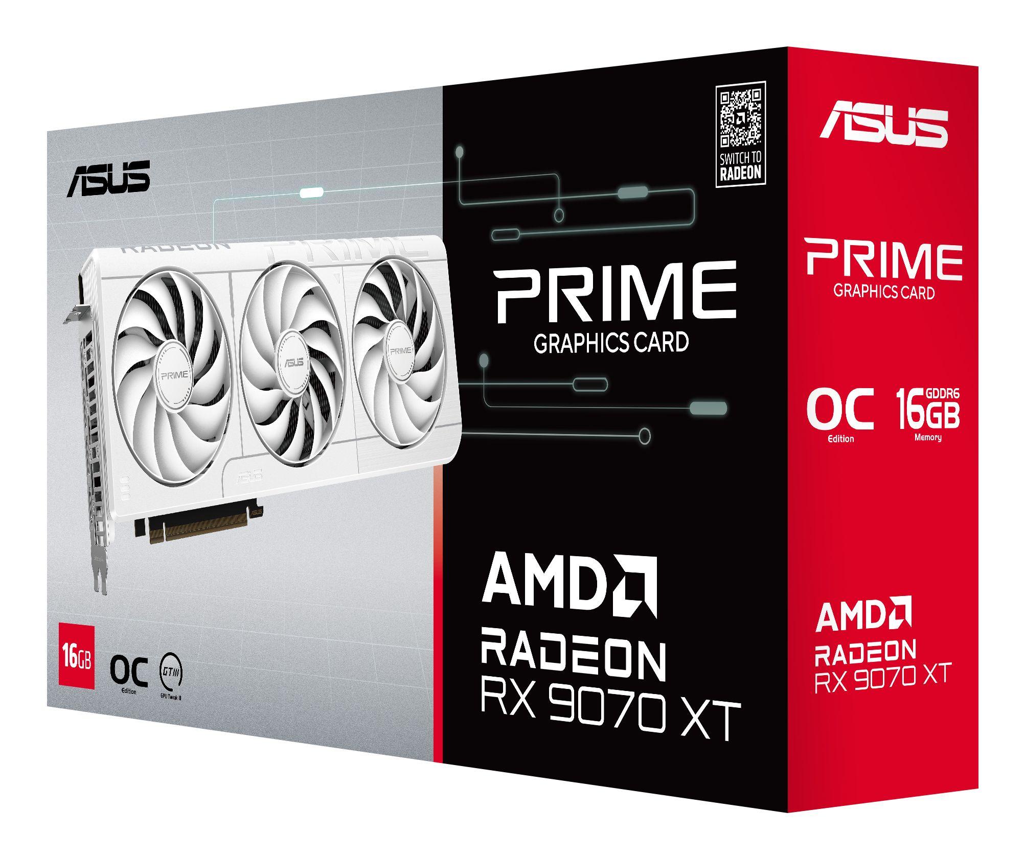Placa Gráfica ASUS PRIME RX9070XT-O16G-WHITE (Radeon RX 9070 XT - 20 Gbit/s - 16 GB - Branco), miniatura 12