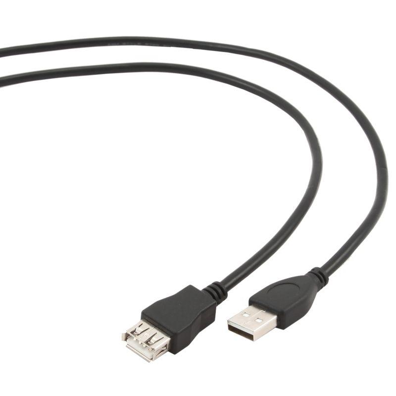 Cabo de Extensão USB GEMBIRD CCP-USB2-AMAF-6 (1,8 m - USB-A - Preto)