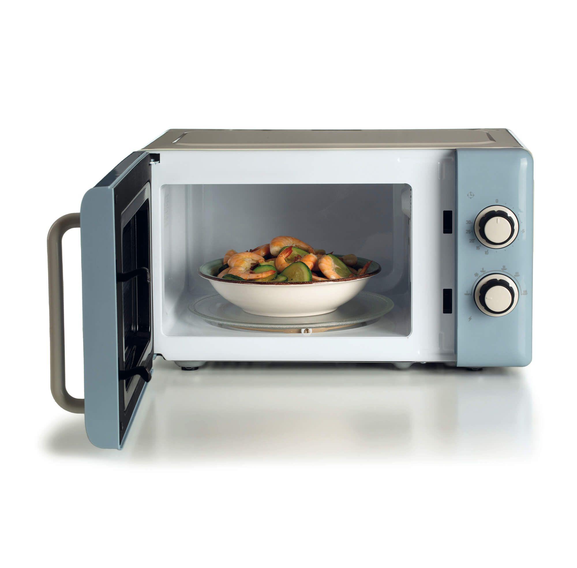 Micro-ondas Independente ARIETE Vintage Line 3960/05 (800 W - 20 l - Rotativo - Azul Claro) — miniatura 3