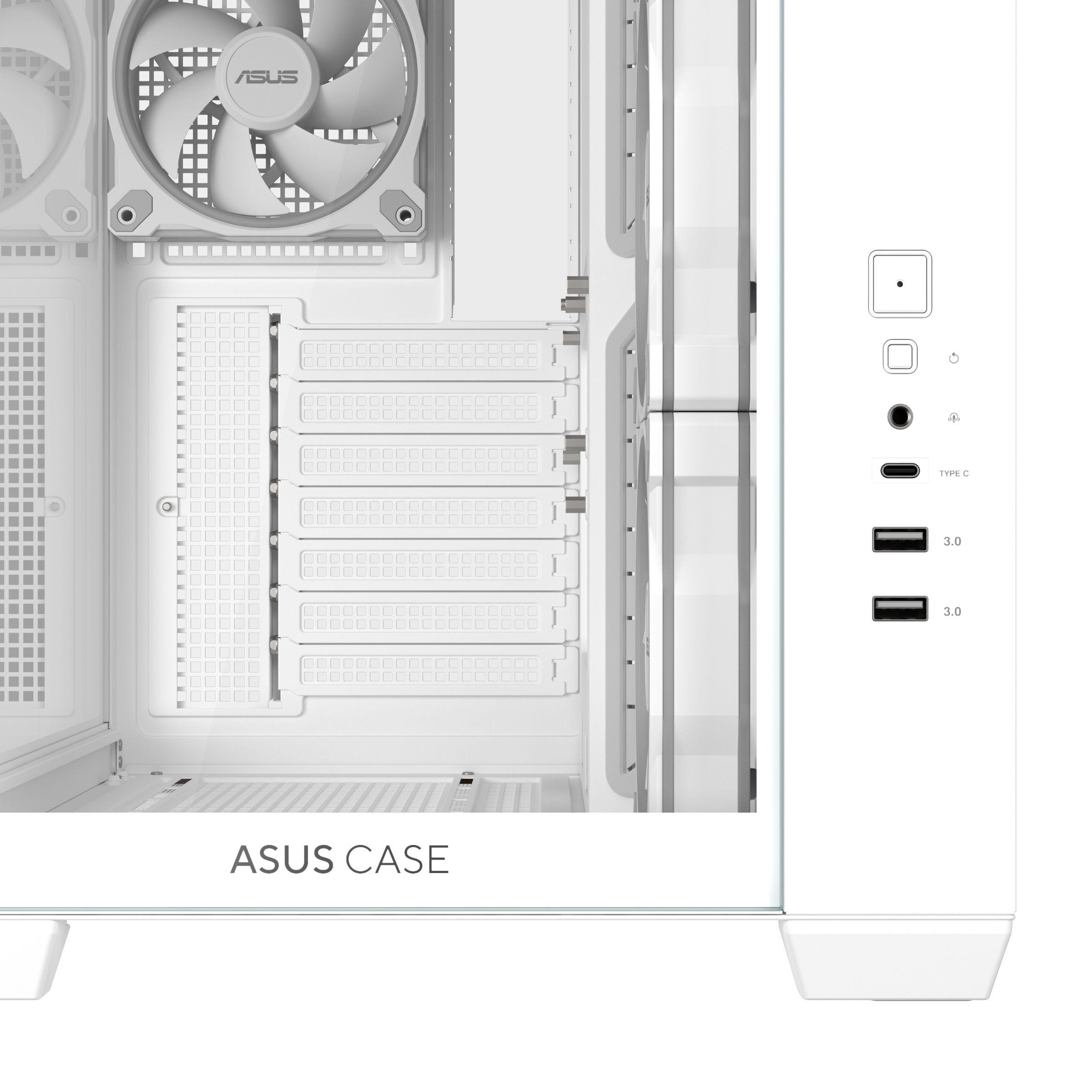 Caixa PC ASUS A32 PLUS (ATX, micro ATX, Mini-ITX - Mid Tower - ATX, micro-ATX, Mini-ITX - Branco) — miniatura 12
