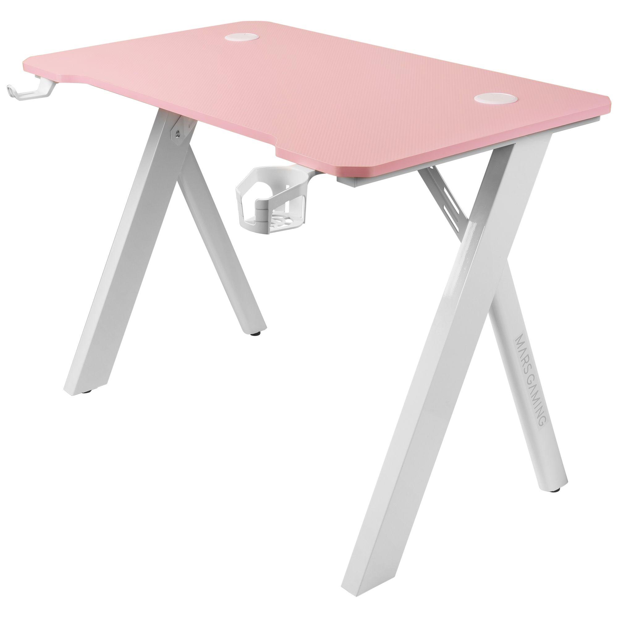 Mesa Gaming MARSGAMING MGD100RGBP (1000 x 600 mm - 100 kg - Forma retangular - Rosa), miniatura 3