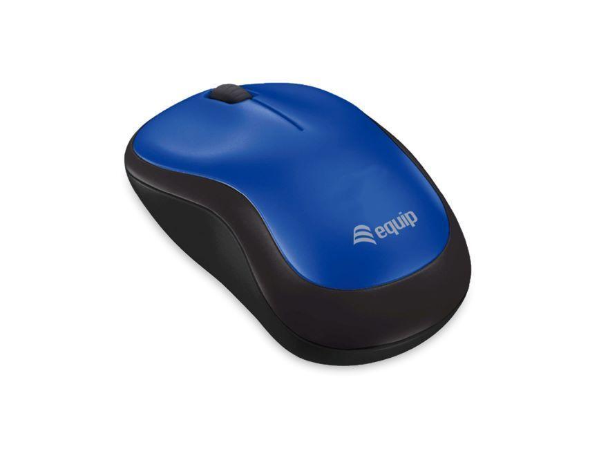 Rato EQUIP Comfort Wireless 245112 (Ambidestro - 1200 DPI - Ótico - Azul)