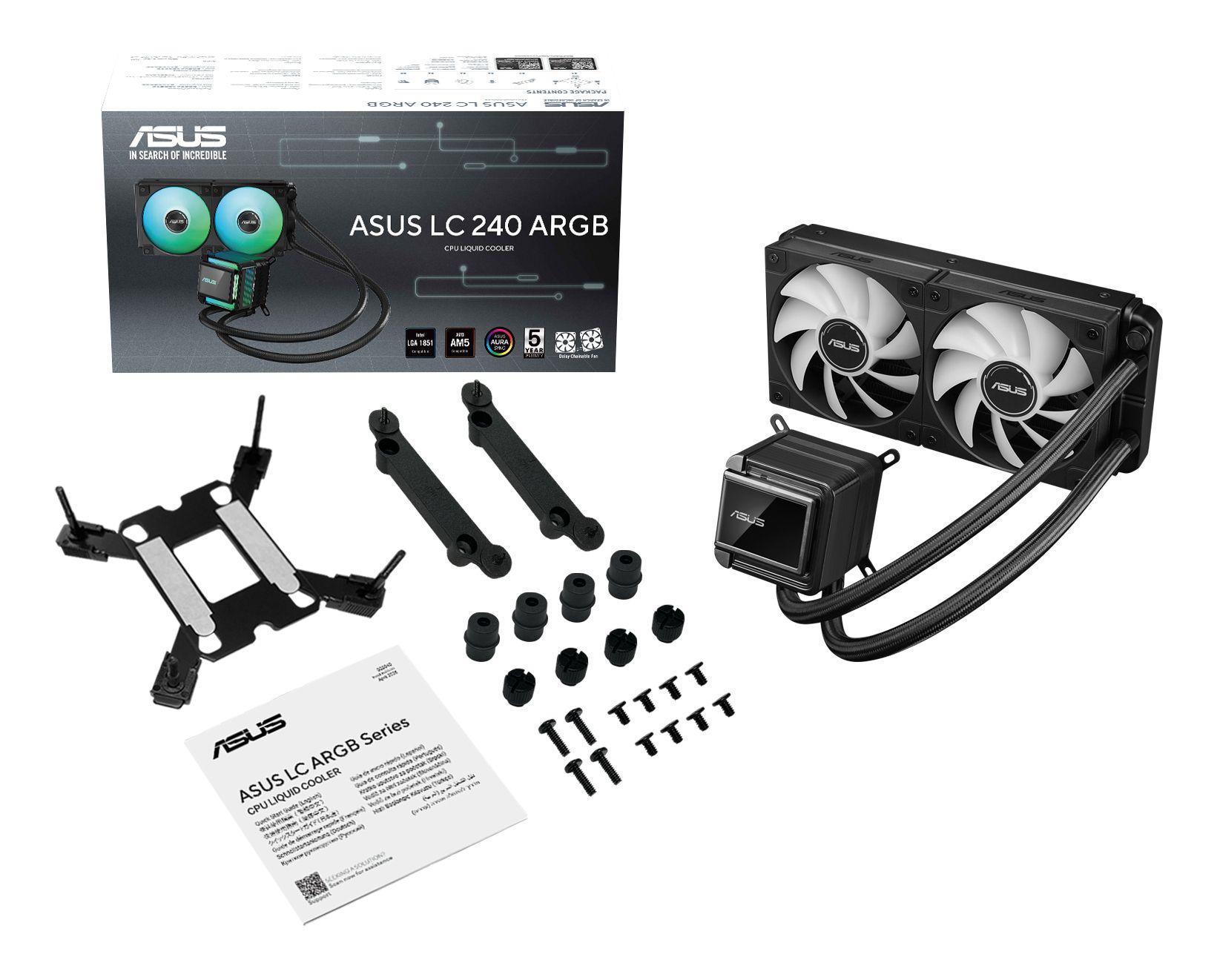 Sistema de Refrigeração Líquida para CPU ASUS LC 240 ARGB (LGA 1700, LGA 1851, AM4, AM5 - 120 mm - 1800 RPM - Preto), miniatura 6