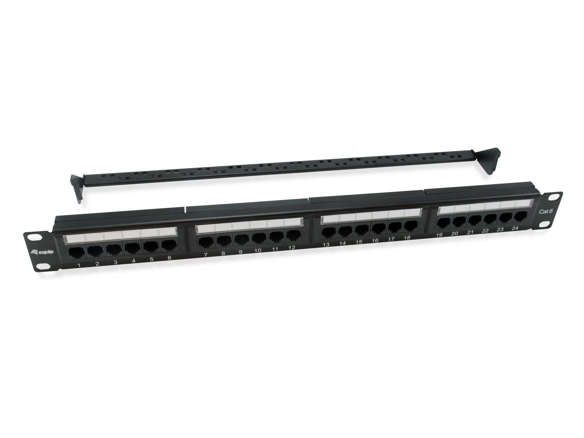 Patch Panel EQUIP 135426 (24 Portas - Cat.6 - 1U - Preto)