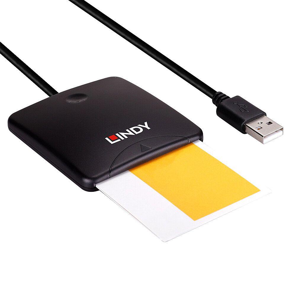 Leitor de Cartões Magnéticos LINDY 43407 (USB - Cabo de 1,2 m - Preto) — miniatura 2