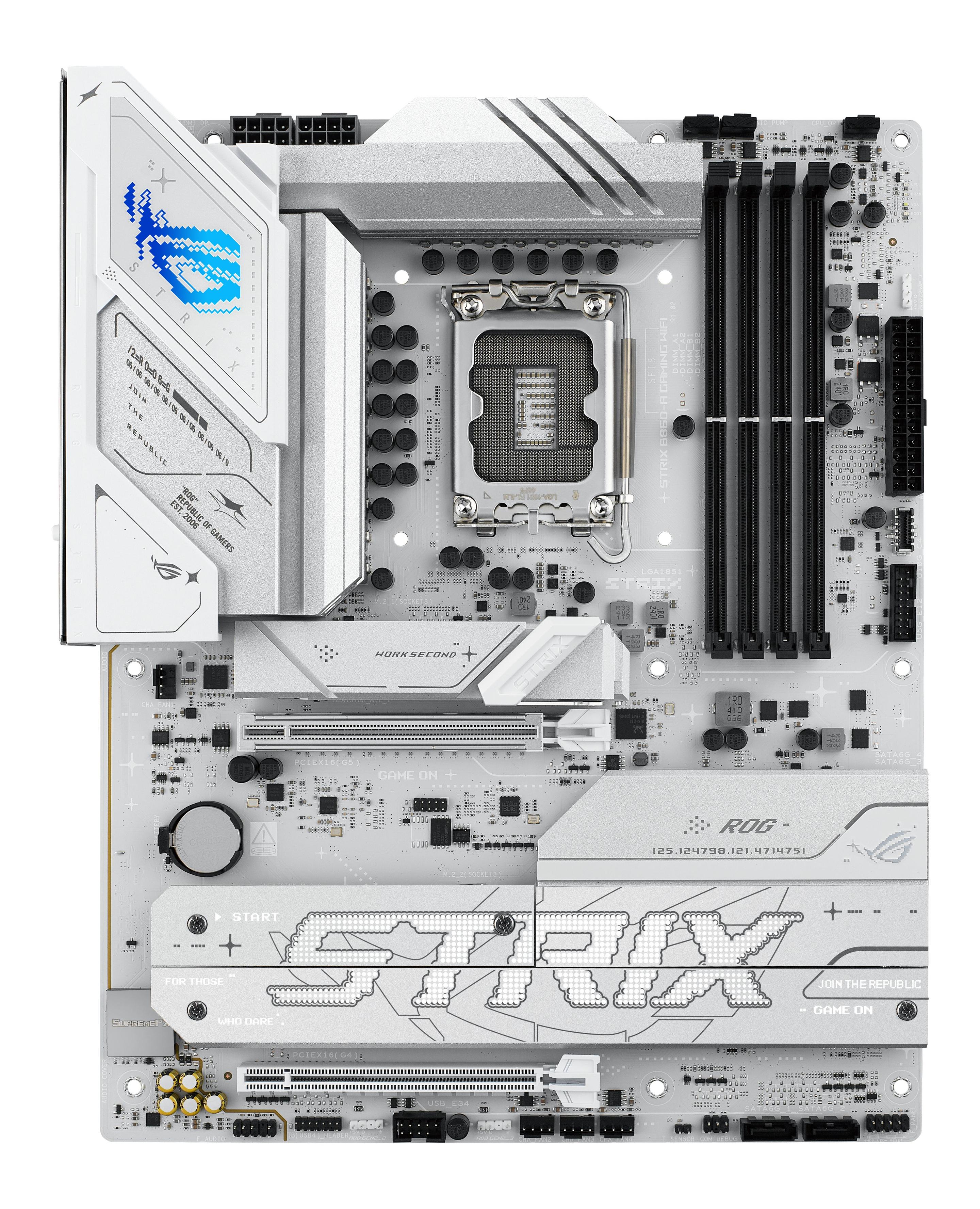 Motherboard ASUS ROG STRIX B860-A GAMING WIFI (LGA 1851 (Socket V1) - Intel Core Ultra - ATX - Branco), miniatura 3