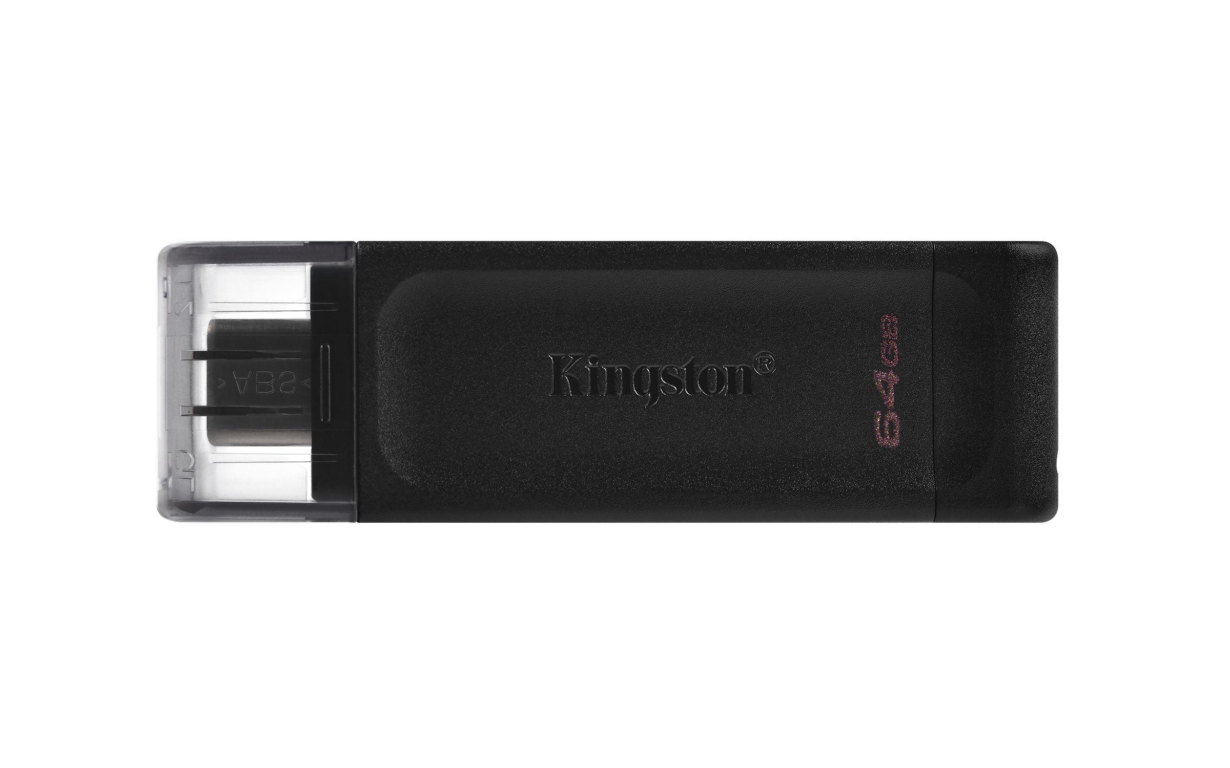 Pen USB KINGSTON DataTraveler 70 DT70/64GB (64 GB - USB Type-C - 3.2 Gen 1 - Preto)