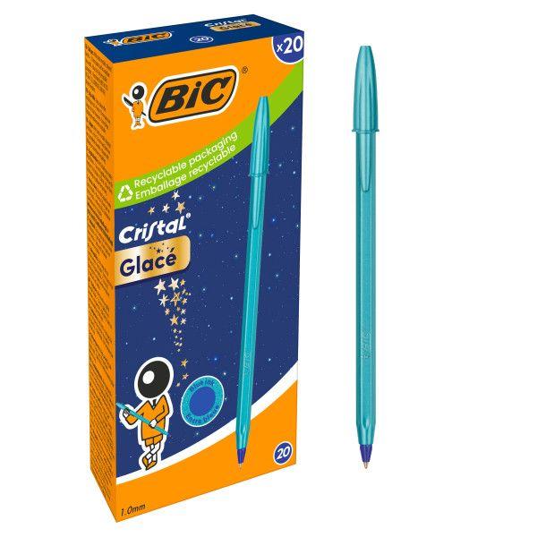 Esferográfica BIC Cristal Glace (Azul Metalizado Mate)