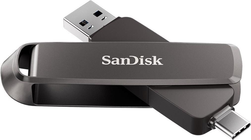 Pen USB SANDISK Extreme PRO Dual Drive (1 TB - Rotativo - USB Type-C e USB Type-A - Preto)