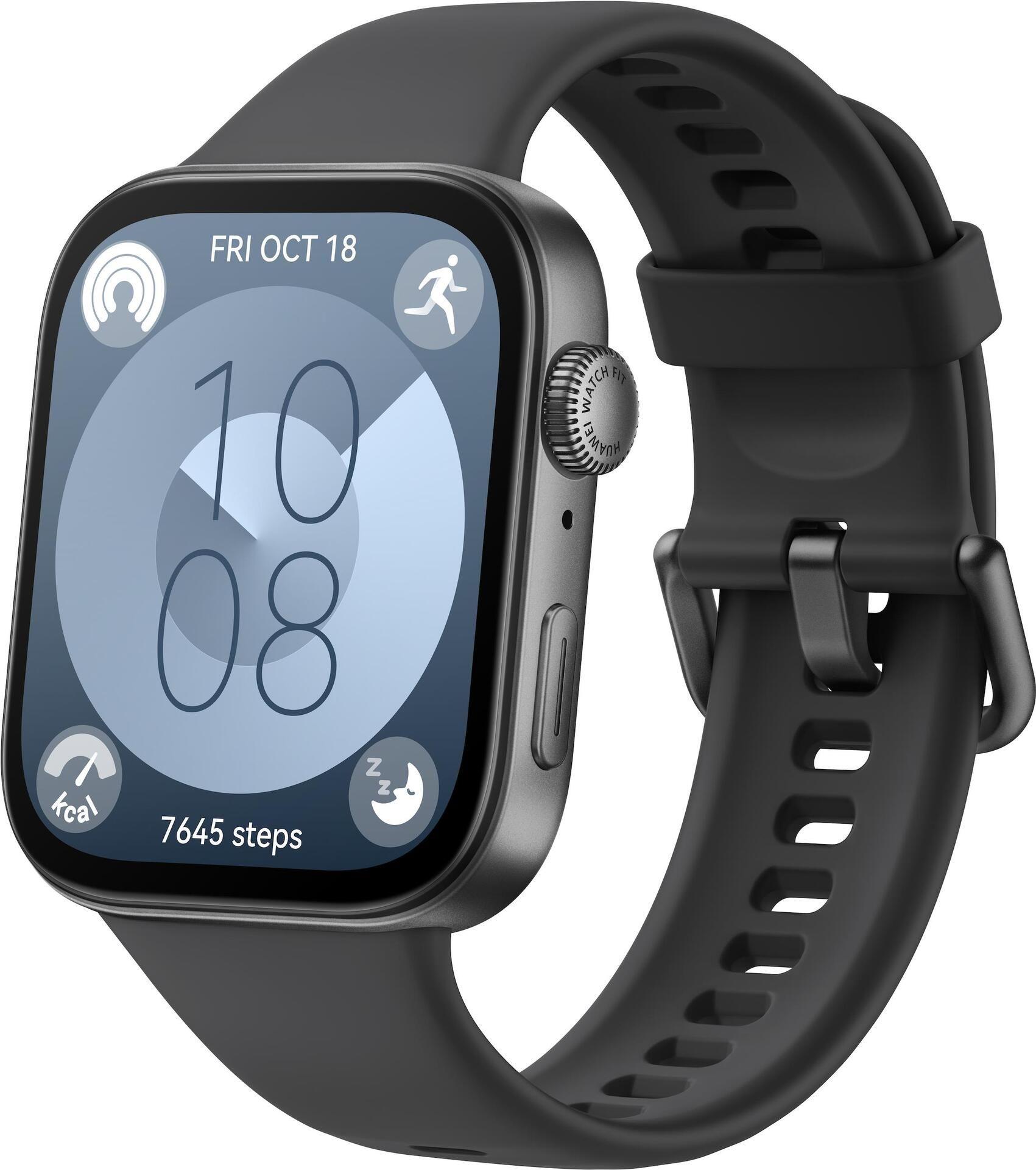 Smartwatch HUAWEI Watch Fit 3 (Retangular - AMOLED - 1,82" - Preto)