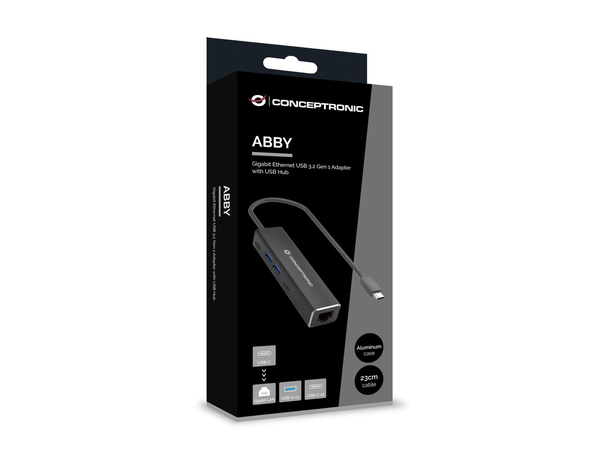 Hub USB-C CONCEPTRONIC ABBY13B (0,23 m - Cinzento) — miniatura 4