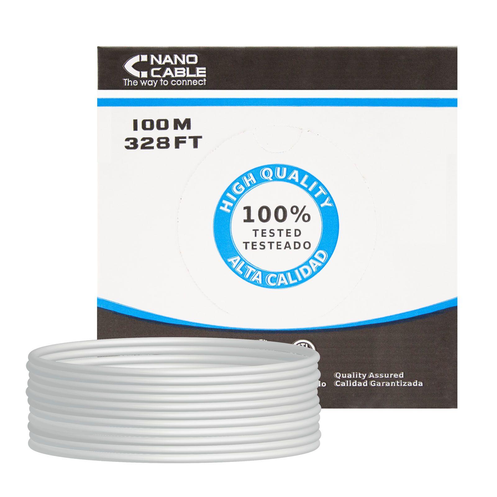 Bobine de Cabo de Rede NANOCABLE 10.20.0502 (100 m - Cat6 - Cinzento), miniatura 2