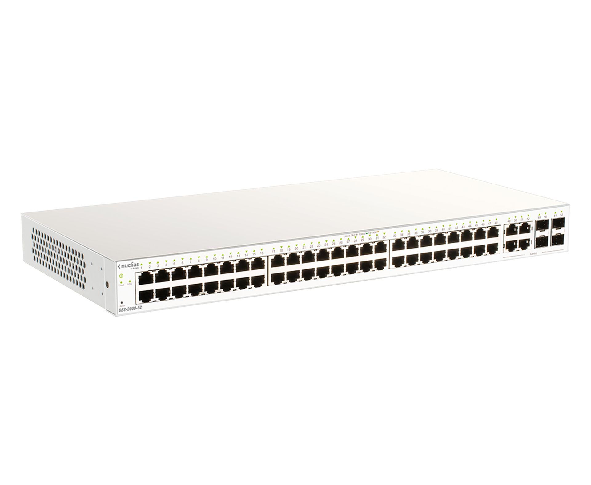 Switch Gerido D-LINK DBS-2000-52 (Gigabit Ethernet - 12 MB - 104 Gbit/s - Cinzento) — miniatura 2