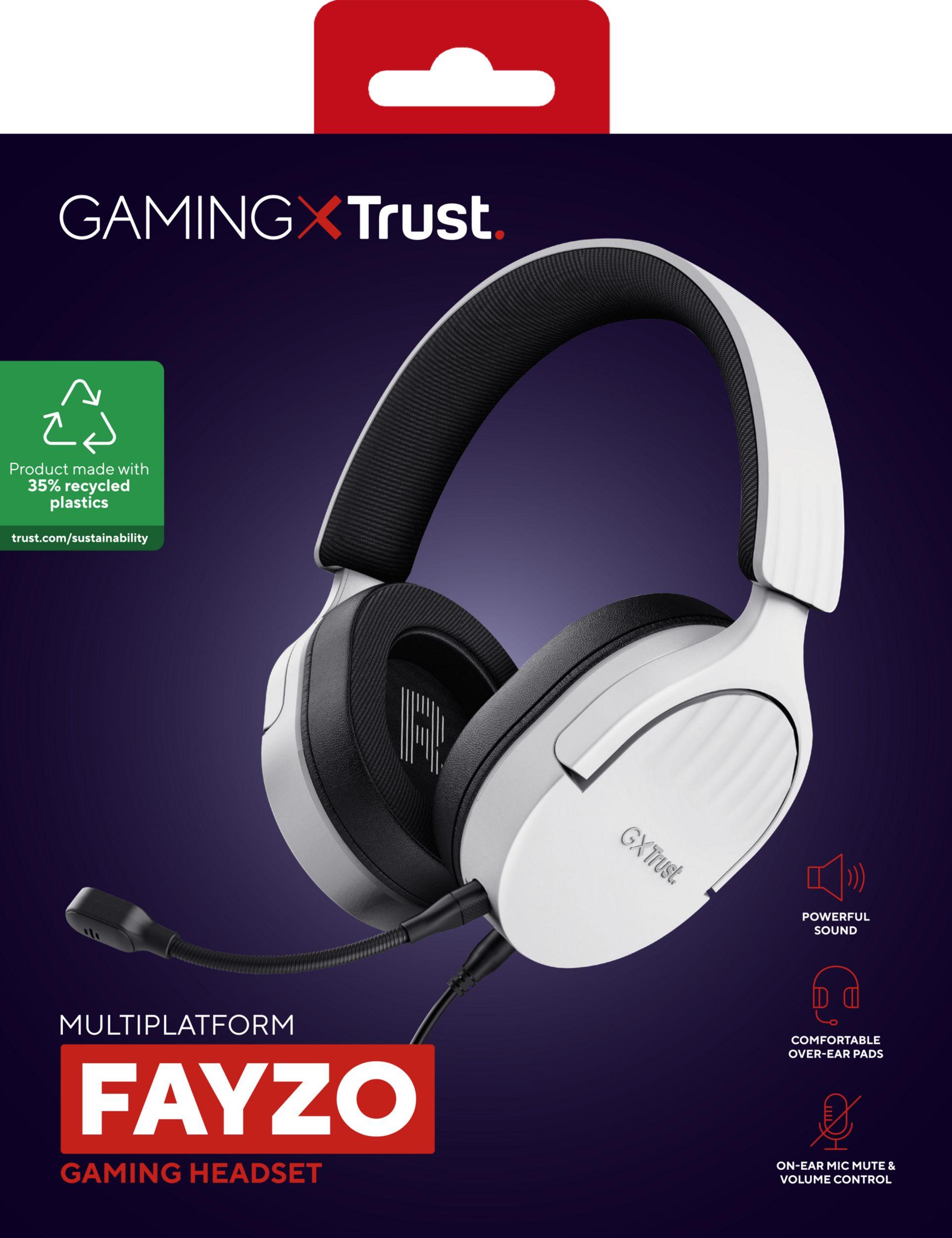 Headset Gaming TRUST GXT 489W Fayzo (Binaural - Com fios - 5 cm - Preto/Branco) — miniatura 8
