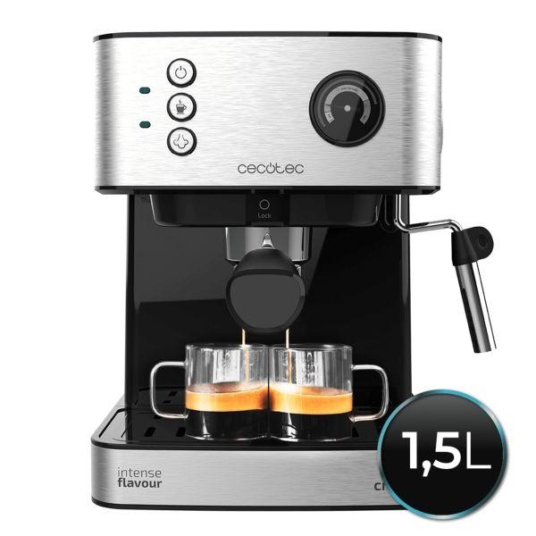 Máquina de Café Expresso CECOTEC Power Espresso 20 Professionale (Café moído - 850 W - 20 bar - Preto e Inox)
