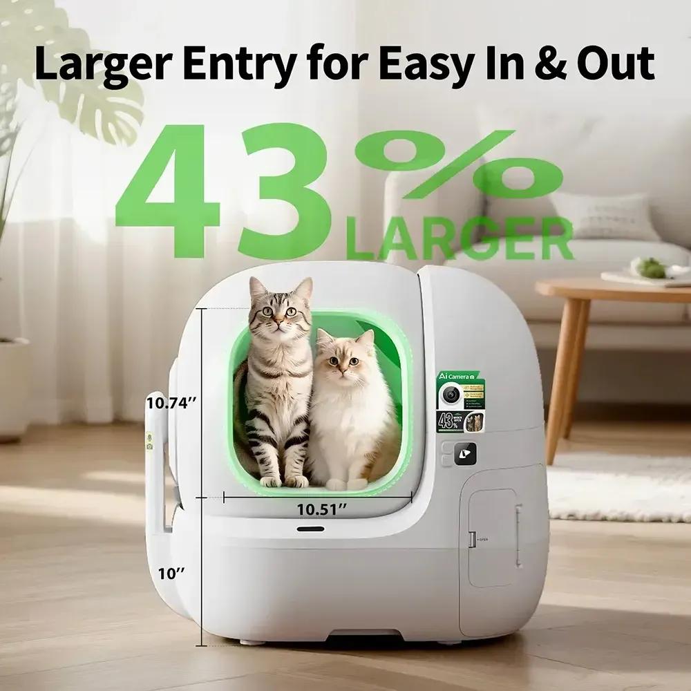 Caixa de Areia PETKIT Purobot Max Pro 2 P9904/T5-2C-EU (Câmara com IA - Branco) — miniatura 4