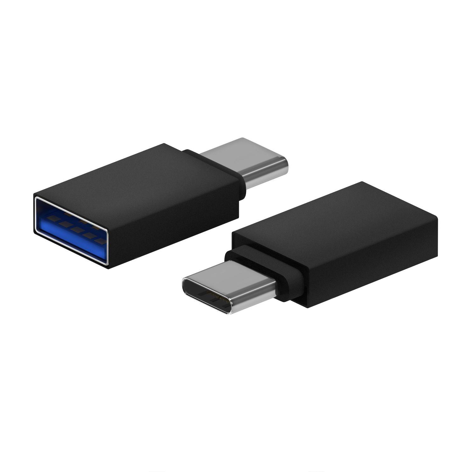Mini Adaptador USB-C para USB-A AISENS A108-0717 (USB-A - USB-C - Preto)