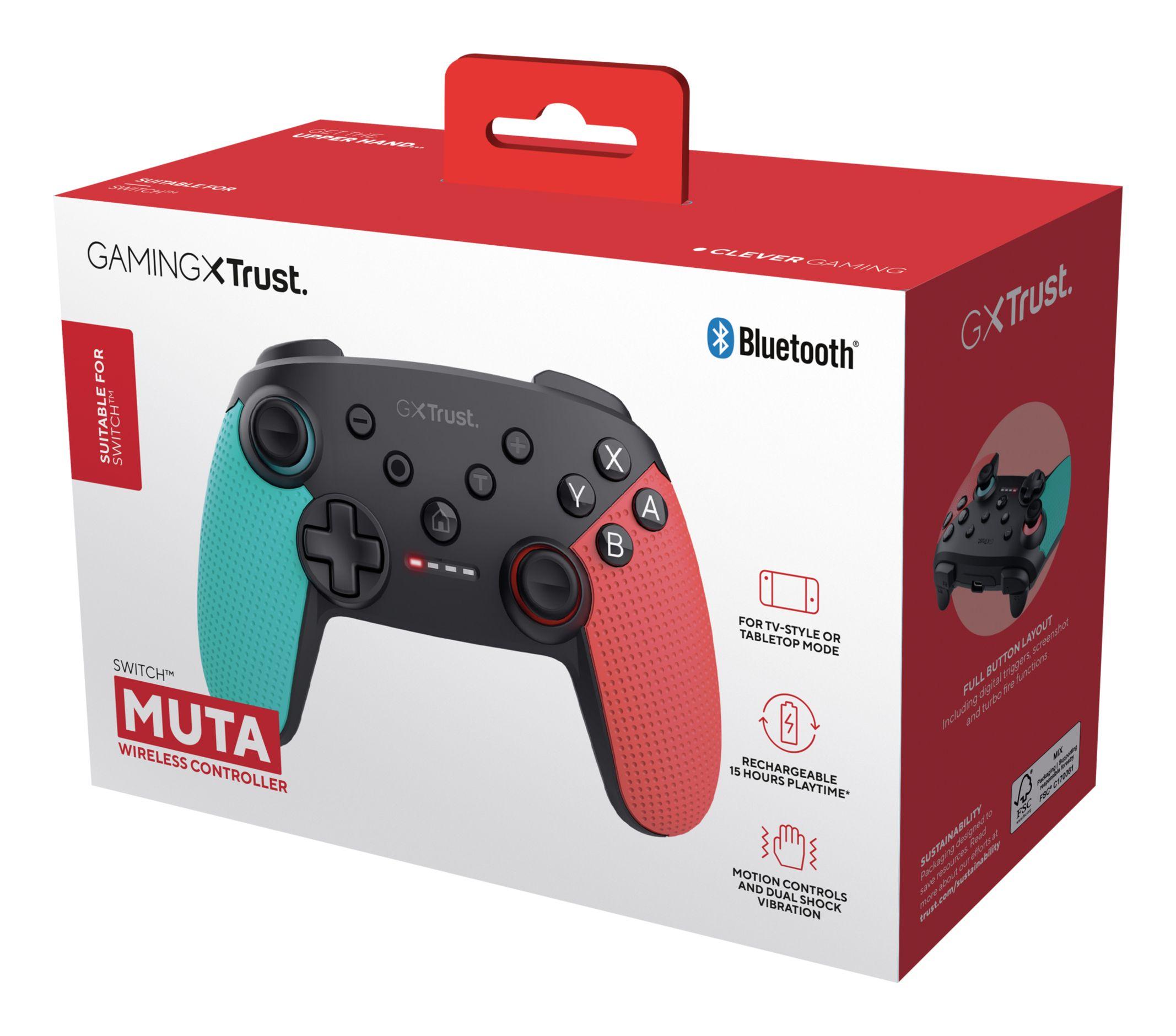 Comando TRUST GAMING GXT 1246B Muta (Nintendo Switch - Sem fios - Preto, Azul e Vermelho) — miniatura 6