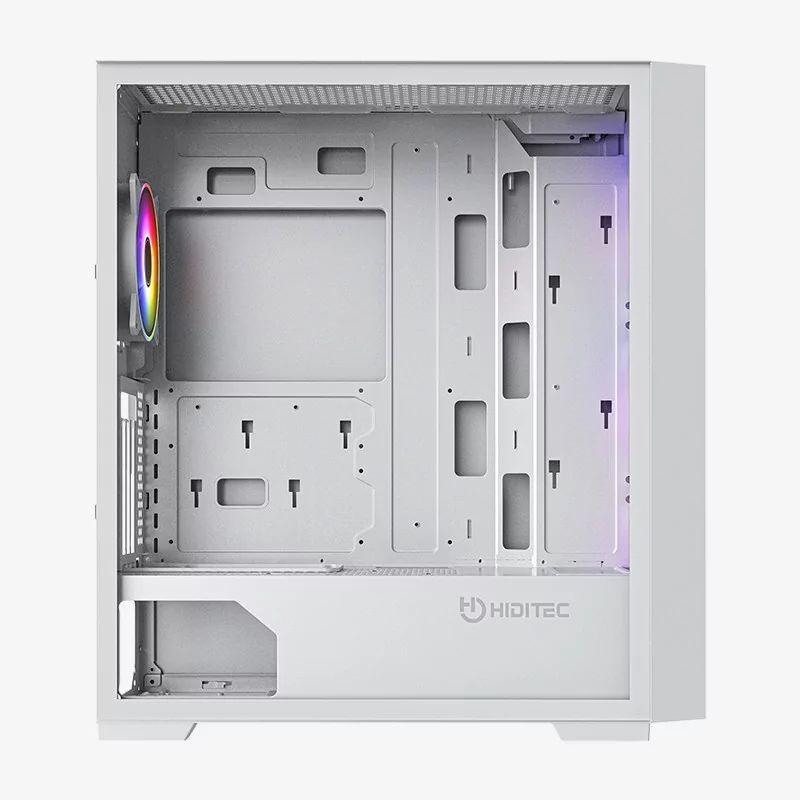 Caixa de Computador Gaming HIDITEC H2 AIR ARGB (ATX, E-ATX, ITX, Micro ATX - Torre - E-ATX, ATX, Micro ATX, ITX - Branco) — miniatura 3
