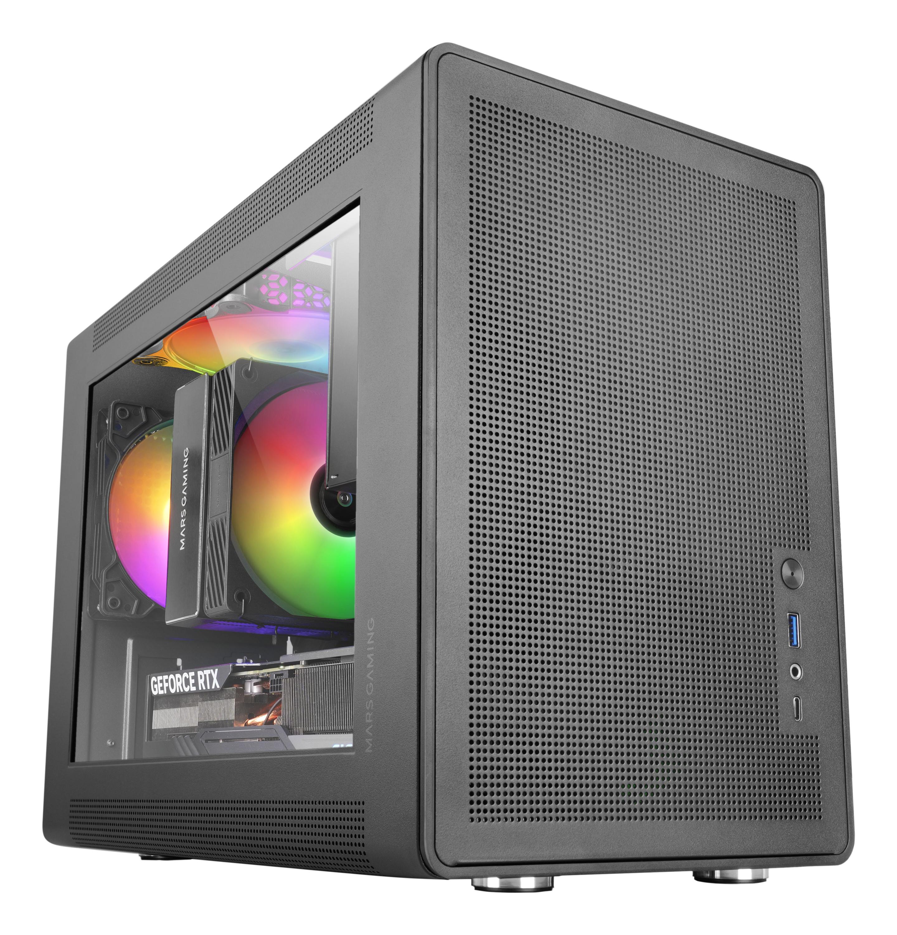 Caixa Micro-ATX MARS GAMING MC-XPS (micro ATX, Mini-ITX - Mini Tower - Micro-ATX, Mini-ITX - Preto) — miniatura 2